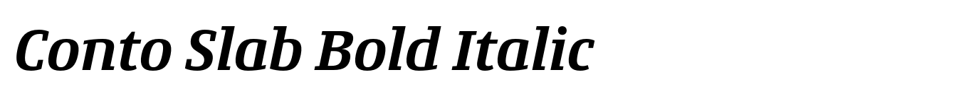 Conto Slab Bold Italic